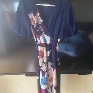Trina Turk floral and navy dress